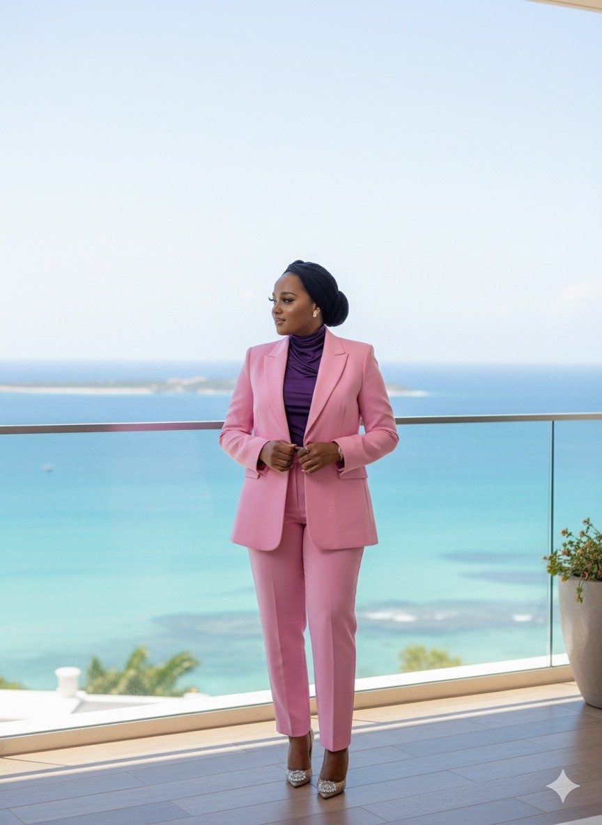 Samiyah Ali overlooking the Miami coastline